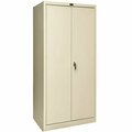 Hallowell 36'' x 18'' x 72'' Tan Wardrobe Cabinet with Solid Doors - Unassembled 435W18PT 434435W18PT